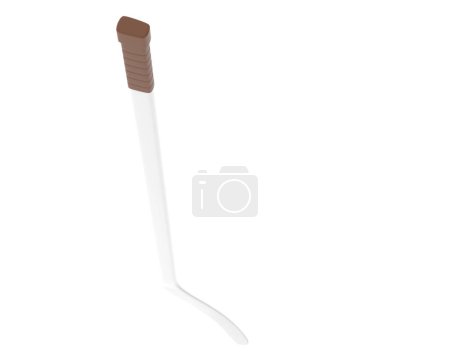 Foto de Bastón de hokey aislado sobre fondo blanco. representación 3d - ilustración - Imagen libre de derechos
