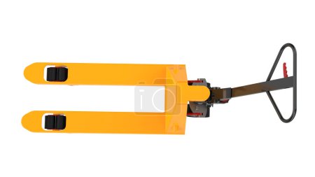 Photo for Pallet jack isolated on white background. 3d rendering - illustration - Royalty Free Image