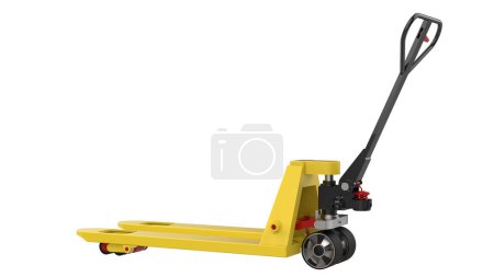 Photo for Pallet jack isolated on white background. 3d rendering - illustration - Royalty Free Image
