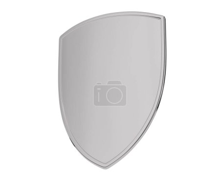 Foto de 3 d representación de un escudo militar sobre un fondo blanco - Imagen libre de derechos