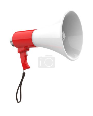 Photo for Megaphone isolated on white background. 3 d rendered illustration - Royalty Free Image