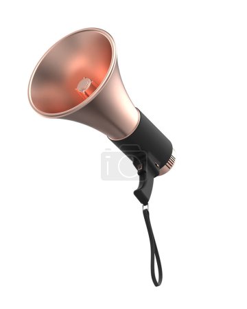 Photo for Megaphone isolated on white background. 3 d rendered illustration - Royalty Free Image