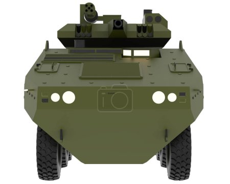 Foto de Vehículo blindado militar aislado sobre fondo blanco - Imagen libre de derechos
