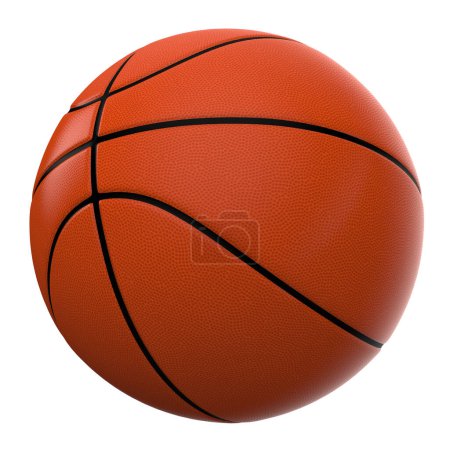 Téléchargez les photos : Balle de basket isolée en arrière-plan. rendu 3d illustration - en image libre de droit