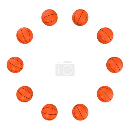 Photo for Basketball balls isolated on background. 3d rendering- illustration - Royalty Free Image