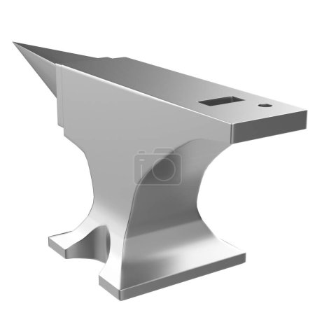 Photo for Anvil on white background. 3d rendering - illustration - Royalty Free Image