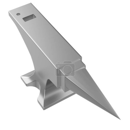 Photo for Anvil on white background. 3d rendering - illustration - Royalty Free Image