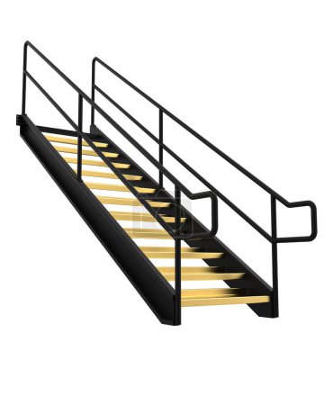 Photo for Stairs isolated over background, 3d rendered illustration - Royalty Free Image