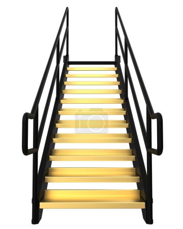 Foto de Escaleras aisladas sobre fondo, ilustración en 3D - Imagen libre de derechos
