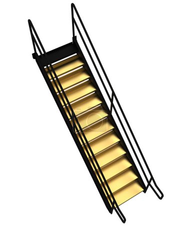 Foto de Escaleras aisladas sobre fondo, ilustración en 3D - Imagen libre de derechos
