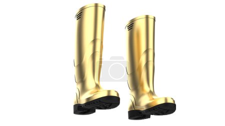 Photo for Rain  boots isolated on white background - Royalty Free Image
