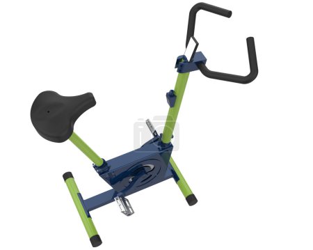 Photo for Horizontal bike for gym isolated on background. 3d rendering - illustration - Royalty Free Image