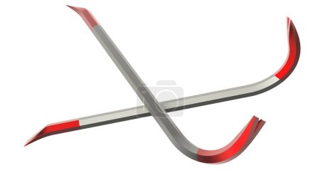 Photo for Crowbar on white background. 3d rendering - illustration - Royalty Free Image