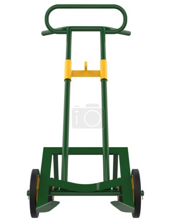 Photo for Hand truck isolated on background with mask. 3d rendering - illustration - Royalty Free Image
