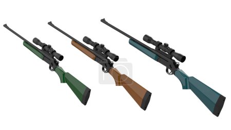 Photo for Machine gun isolated on  white background. 3d rendering - illustration - Royalty Free Image