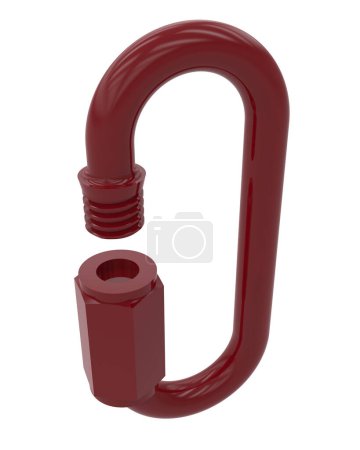 Photo for Snap hook on white background. 3d rendering - illustration - Royalty Free Image