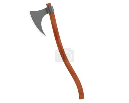 Photo for Medieval axes isolated on white background. 3d rendering - illustration - Royalty Free Image
