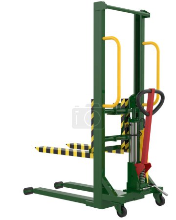 Photo for Warehouse hydraulic equipment for cargo isolated on background with mask. 3d rendering - illustration - Royalty Free Image