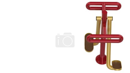 Photo for Outdoor equipment  for sports isolated on grey background. 3d rendering - illustration - Royalty Free Image