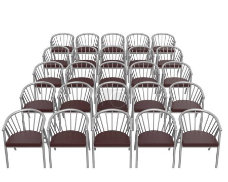 Téléchargez les photos : Chaises vides sur fond blanc - en image libre de droit