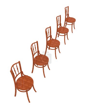 Photo for Empty chairs on white background - Royalty Free Image