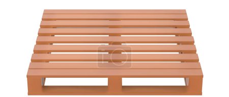 Photo for Euro pallet isolated on grey background. 3d rendering - illustration - Royalty Free Image