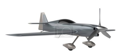 Photo for 3d illustration of Xtreme Air Sbach 342 isolated on white background. two-seat aerobatic and touring monoplane - Royalty Free Image