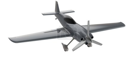 Téléchargez les photos : Illustration 3D de Xtreme Air Sbach 342 isolé sur fond blanc. monoplan d'acrobatie et de tourisme à deux places - en image libre de droit