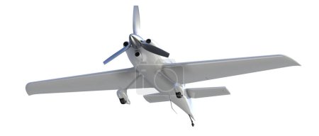 Téléchargez les photos : Illustration 3D de XtremeAir Sbach 342 isolé sur fond blanc. monoplan d'acrobatie et de tourisme à deux places - en image libre de droit