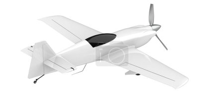 Téléchargez les photos : Illustration 3D de XtremeAir Sbach 342 isolé sur fond blanc. monoplan d'acrobatie et de tourisme à deux places - en image libre de droit