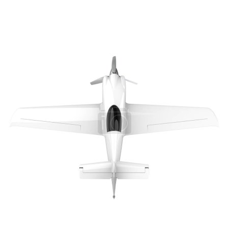 Photo for 3d illustration of XtremeAir Sbach 342 isolated on white background. two-seat aerobatic and touring monoplane - Royalty Free Image