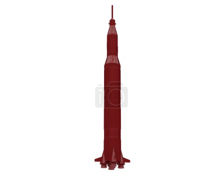 Téléchargez les photos : Illustration de fusée sur fond blanc - en image libre de droit