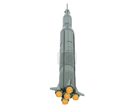 Photo for Rocket illustration on white background - Royalty Free Image