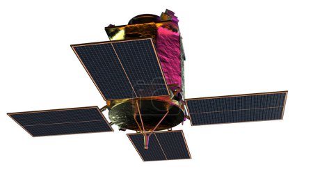 Téléchargez les photos : Satellite sur le fond blanc - en image libre de droit