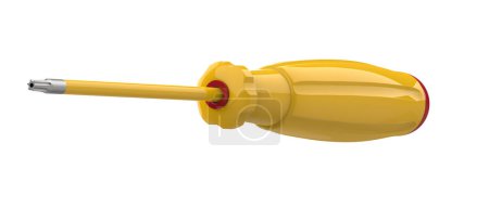 Photo for Screwdriver isolated on background. 3d rendering - illustration - Royalty Free Image