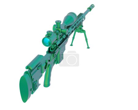 Photo for Modern sniper gun on white background - Royalty Free Image