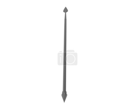 Photo for Spear isolated on grey background. 3d rendering - illustration - Royalty Free Image