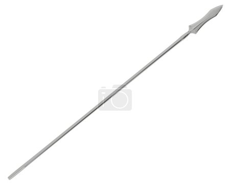 Photo for Spear isolated on grey background. 3d rendering - illustration - Royalty Free Image