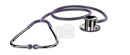 Photo for Medical stethoscope isolated on white background - Royalty Free Image