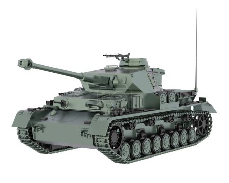 Photo for Tank isolated on background. 3d rendering - Royalty Free Image