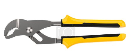 Photo for Water pump pliers close-up scene isolated on background. Ideal for large publications or printing. 3d rendering - illustration - Royalty Free Image