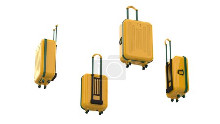Photo for Luggage on white background. 3d rendering - illustration - Royalty Free Image