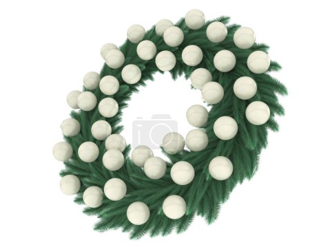 Photo for Wreath of christmas balls - Royalty Free Image