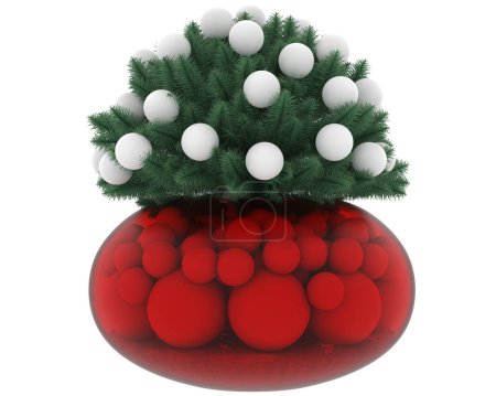 Foto de Árbol de Navidad con bolas - Imagen libre de derechos