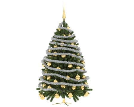 Photo for Christmas tree with decorations - Royalty Free Image