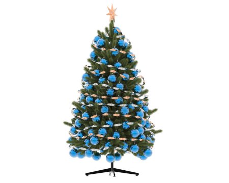Photo for Christmas tree on the white background - Royalty Free Image