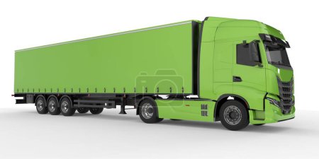Téléchargez les photos : 3 d rendu de camion de fret isolé sur fond blanc - en image libre de droit