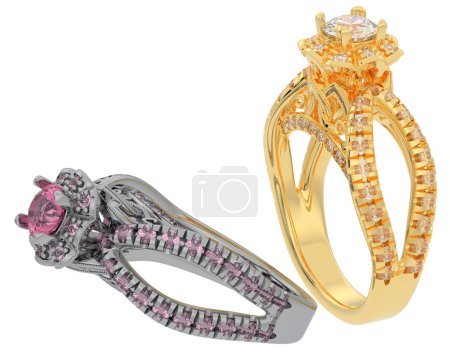 Photo for 3 d rendering of precious ring - Royalty Free Image