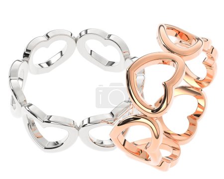 Téléchargez les photos : 3 d rendu d'anneaux précieux - en image libre de droit