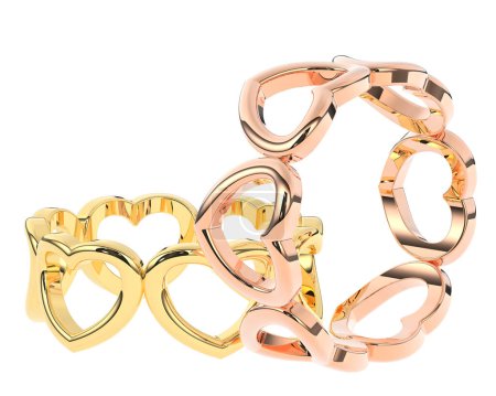 Foto de 3 d representación de anillos preciosos - Imagen libre de derechos